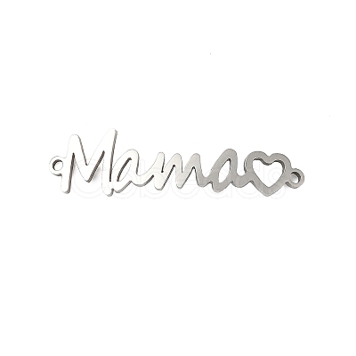 Mother's Day 201 Stainless Steel Connector Charms STAS-F316-38P-1