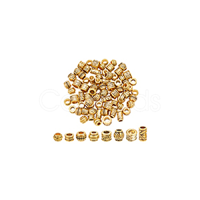 80Pcs 8 Styles Tibetan Style European Beads DIY-NB0012-43F-1