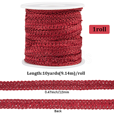 10Yards Polyester Lace Trim Ribbon OCOR-GF0004-83B-1