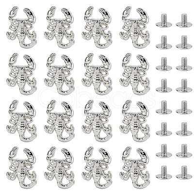 16Bags Scorpion Alloy with Iron Decorative Rivets BUTT-FH0001-035D-1