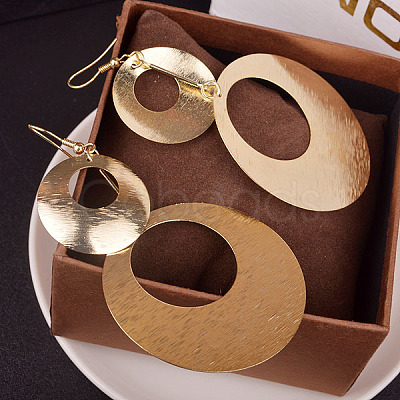 Flat Round Alloy Dangle Earrings FS-WG78CBA-01-1