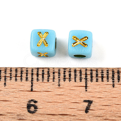 Plating Acrylic Beads OACR-N140-01F-X-1