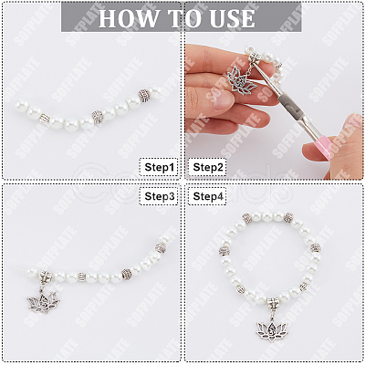 240Pcs Tibetan Style Alloy Tube Bails TIBE-SP0001-09AS-1