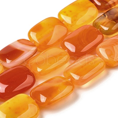 Natural Striped Agate/Banded Agate Beads Strands G-B137-B01-01I-1