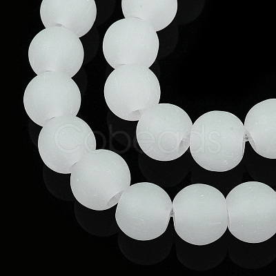 Imitation Jade Glass Beads Strands GLAA-T032-J6mm-MD01-1