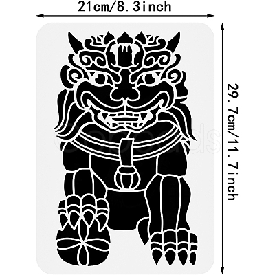 Plastic Drawing Painting Stencils Templates DIY-WH0396-0158-1