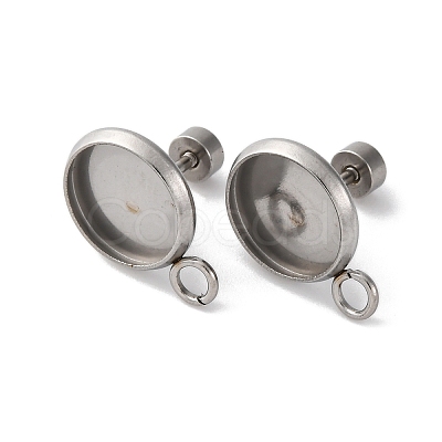 Non-Tarnish 304 Stainless Steel Stud Earring Finding STAS-WH0042-03P-NR-1