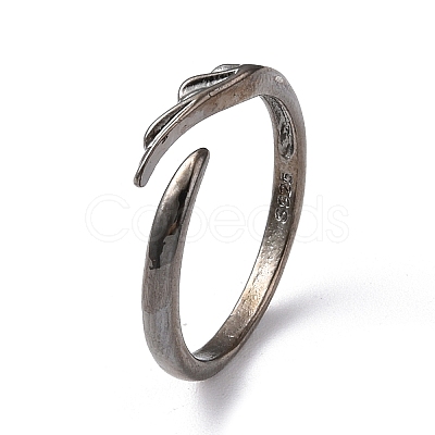 Alloy Wing Open Cuff Ring for Women RJEW-K239-17B-B-1