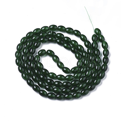 Transparent Crackle Glass Beads Strands DGLA-S085-6x8-19-1