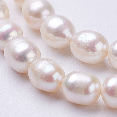 Natural Cultured Freshwater Pearl Beads Strands PEAR-P002-24-1