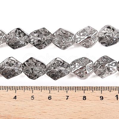 Electroplate Glass Beads Strands EGLA-N012-08W-1