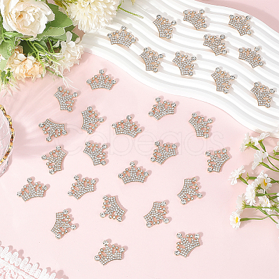 30Pcs Zine Alloy Rhinestone Cabochons FIND-SC0019-86-1