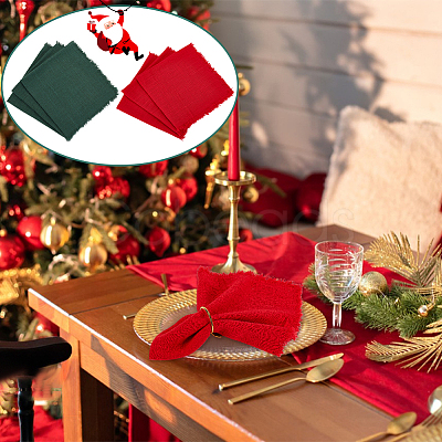 6Pcs 2 Colors Square Cotton Table Runner DIY-GA0007-08-1
