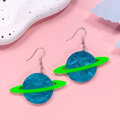Iron Acrylic Dangle Earrings for Women WG9CD67-01-1