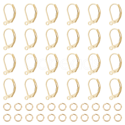 40Pcs Brass Leverback Earring Findings KK-BC0013-02G-1