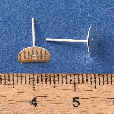 Brass Studs Earrings Finding KK-K383-05A-S-1
