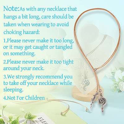 Waxed Polyester Cord Slider Necklace Making NJEW-TAC0018-03-1