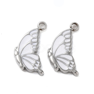 304 Stainless Steel with Enamel Charms STAS-L022-400P-04-1