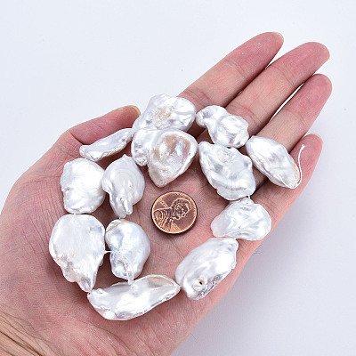 Natural Keshi Pearl Beads Strands PEAR-S020-V01-1