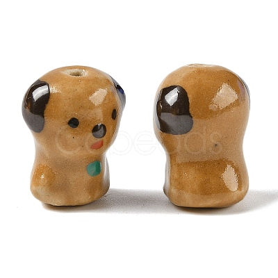 Hand-Painted Porcelain Beads PORC-R001-01C-1