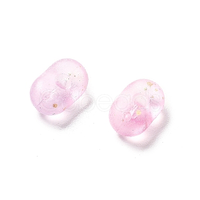 Gradient Color Transparent Frosted Acrylic Beads X-OACR-M023-06I-1