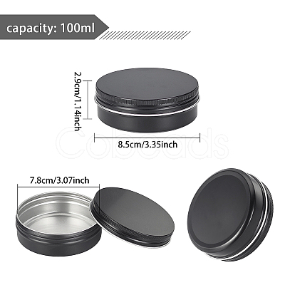 Round Aluminium Tin Cans CON-WH0079-18B-1