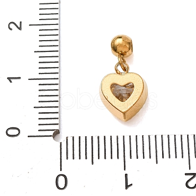 304 Stainless Steel Pave Clear Cubic Zirconia Pendants LS-CU-CBAB6EC-07G-03-1