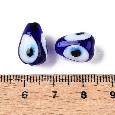 Handmade Evil Eye Lampwork Beads LAMP-T021-16B-1