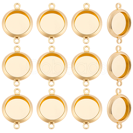 30Pcs Brass Connector Cabochon Settings KK-BBC0025-22-1