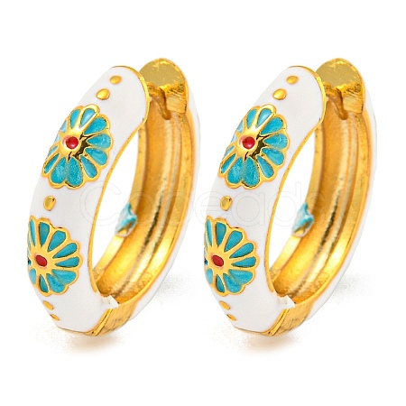 Rack Plating Brass Hoop Earrings EJEW-C102-43G-01-1