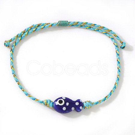 Handmade Porcelain Fish Charm Adjustabale Bracelets XD8221-1-1