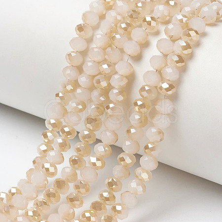Electroplate Glass Beads Strands EGLA-A034-J6mm-K07-1