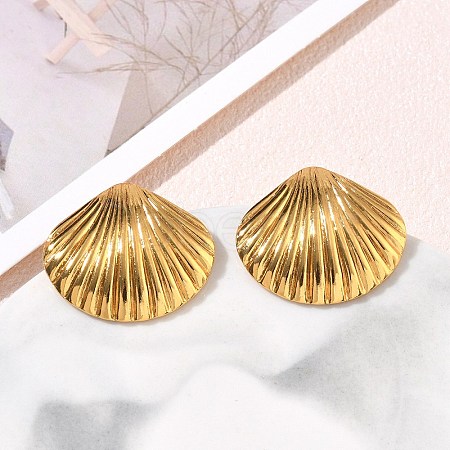 304 Stainless Steel Stud Earrings SA-CBA46AF-06G-02-1