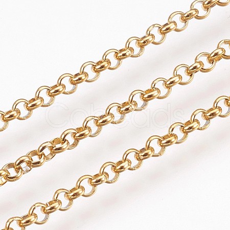 Ion Plating(IP) Handmade 304 Stainless Steel Rolo Chains STAS-P200-24G-1