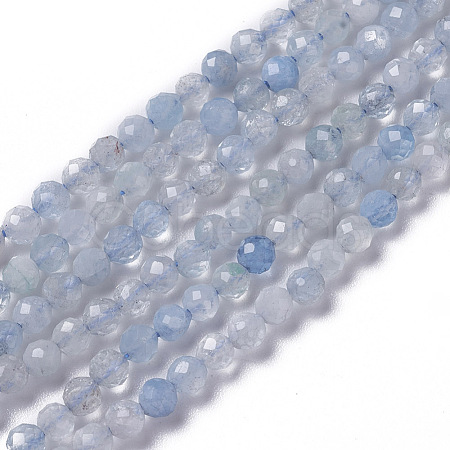 Natural Aquamarine Beads Strands G-F596-26-2mm-1