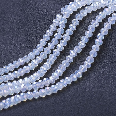 Electroplate Glass Beads Strands EGLA-A034-J8mm-B06-1