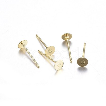 304 Stainless Steel Stud Earring Findings STAS-P210-45G-01-1