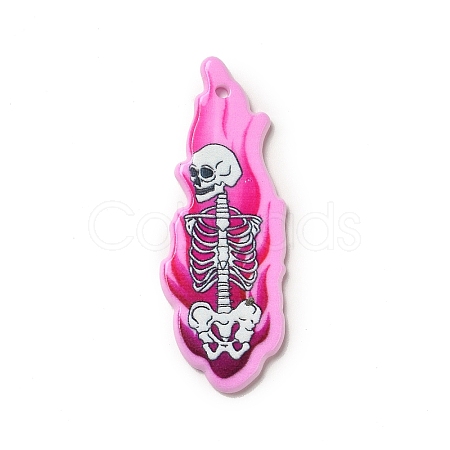 Halloween Printed Acrylic Pendants MACR-K330-10C-1