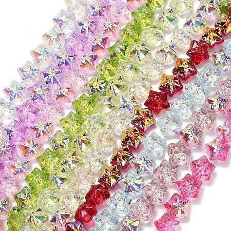 Electroplate Baking Paint Glass Beads Strands EGLA-K061-12A-1