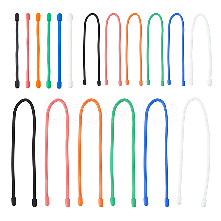 18Pcs 18 Styles Synthetic Rubber Cable Ties AJEW-FH0007-24-1