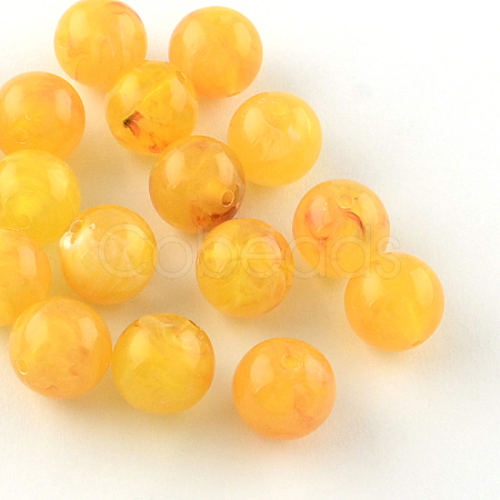 Round Imitation Gemstone Acrylic Beads OACR-R029-12mm-10-1