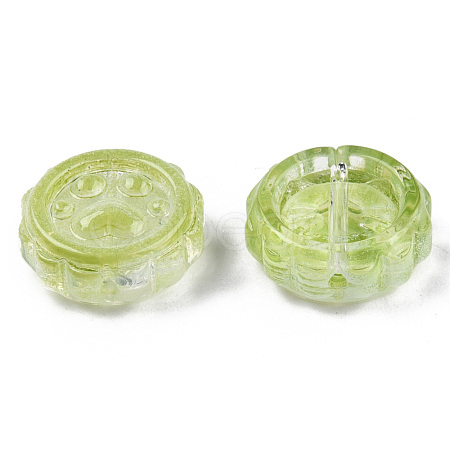 Transparent Spray Painted Glass Beads GLAA-N035-037-C03-1