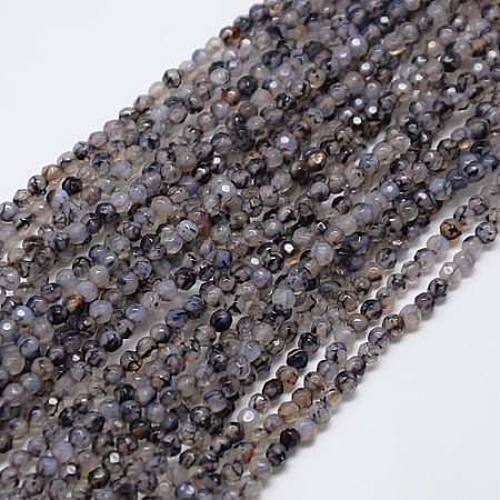 Natural Agate Round Beads Strand G-L084-4mm-01-1