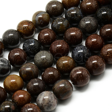 Natural Mookaite Beads Strands G-Q462-48-6mm-1