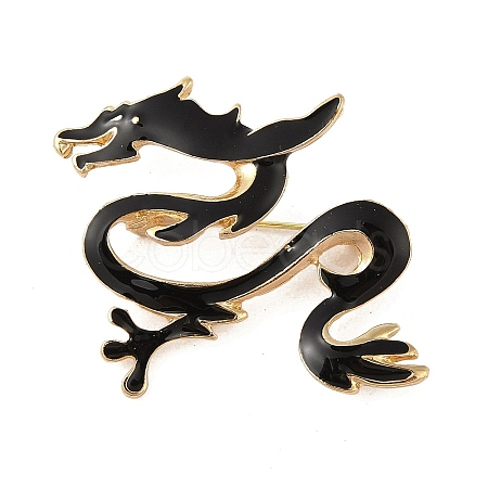 Alloy Dragon Enamel Pins Brooches JEWB-M046-06A-01G-1