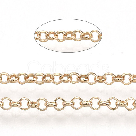 Soldered Brass Coated Iron Rolo Chains CH-S125-08B-LG-1