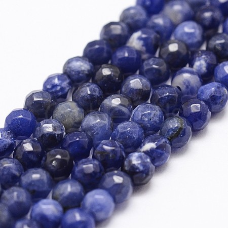 Natural Sodalite Beads Strands X-G-D840-19-4mm-1