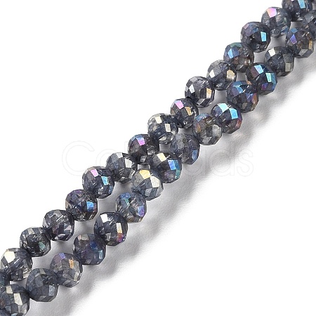Transparent Electroplate Glass Beads Strands EGLA-F160-02A-1