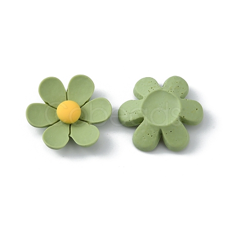Opaque Resin Cabochons RESI-WH0026-75C-08-1