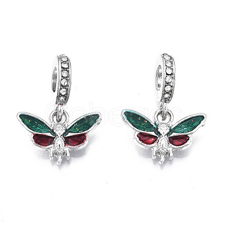 Rack Plating Alloy Enamel European Dangle Charms LS-MPDL-N039-040-1